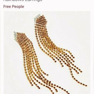 Free people pocket full of rainbow dangle warrings NWT